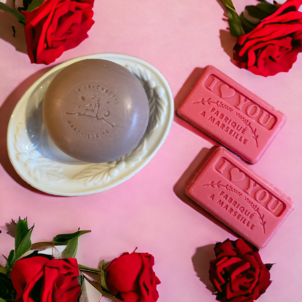 Valentines soap gift set