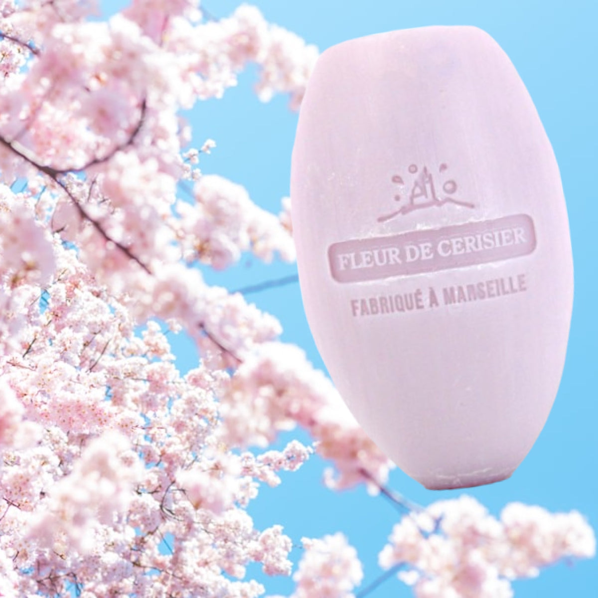 French Soap on a Rope & Rotating Wall Soap Cherry Blossom 240g