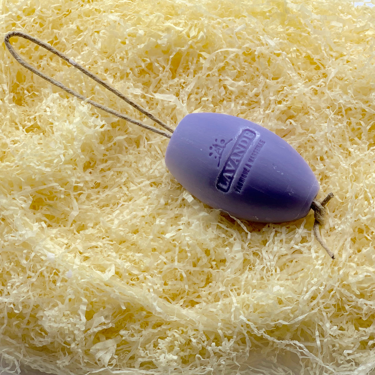 lavender soap on a rope