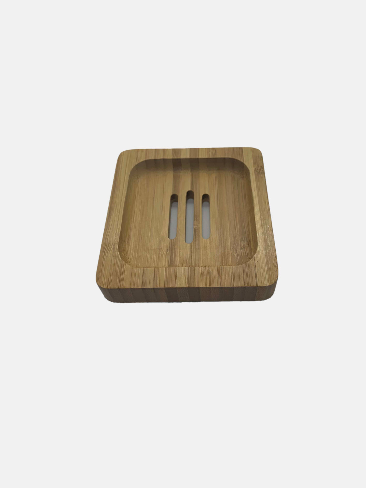 Premium bamboo square soap dish