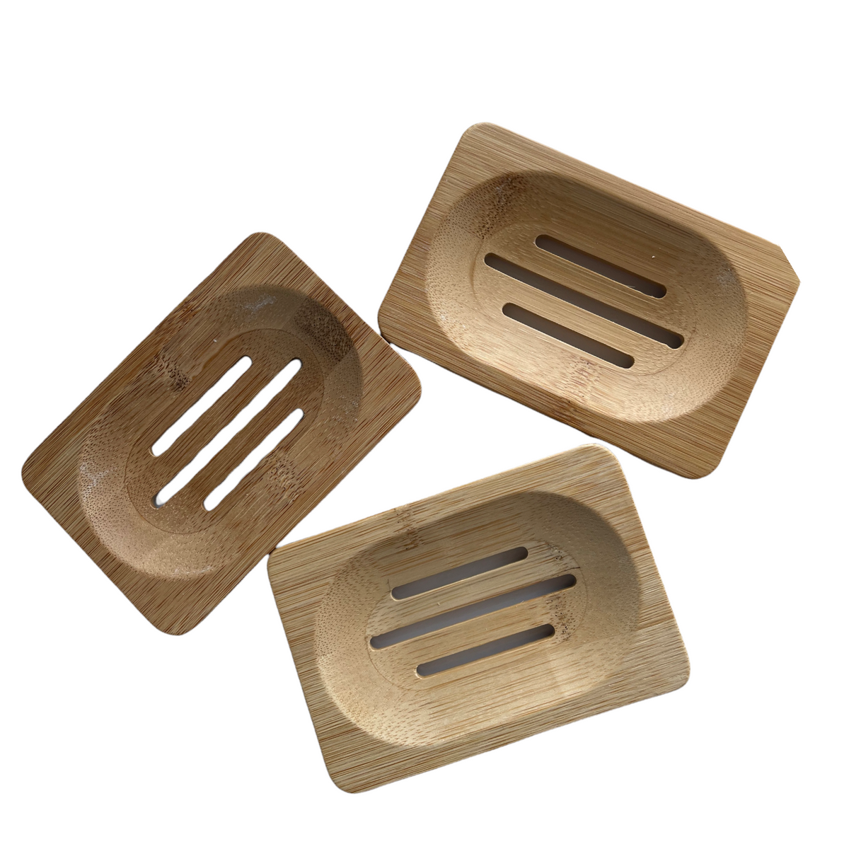 bamboo wooden soap dish with oval centre