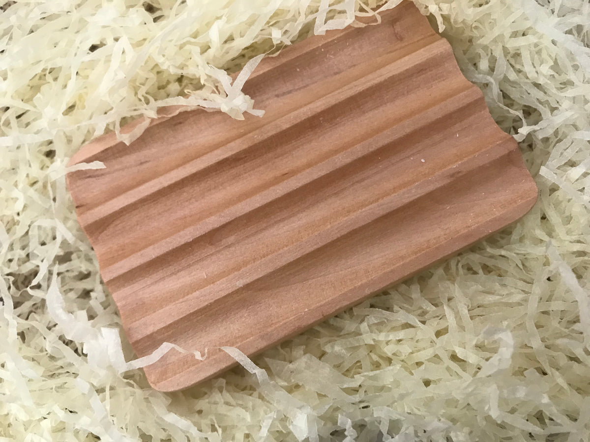 Grooved Wooden Soap dish from Indian Hemu wood