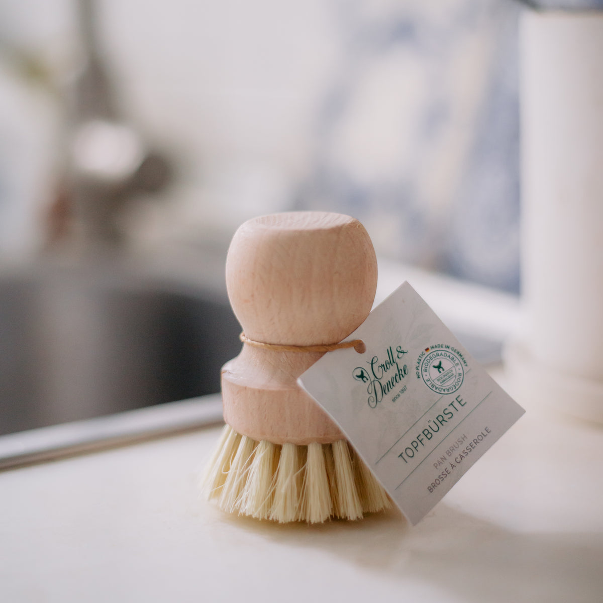 Natural Pan & Dish Washing  Brush made from Beech Wood