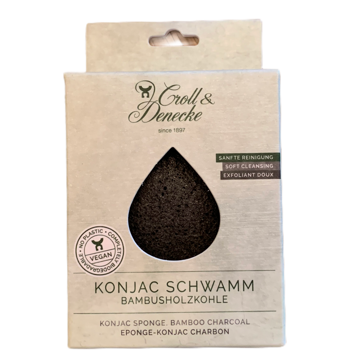 Konjac Facial Sponge with Charcoal