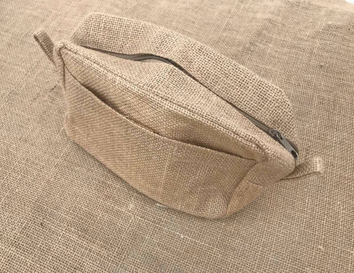 Jute wash & travel bag - Lavender Colour