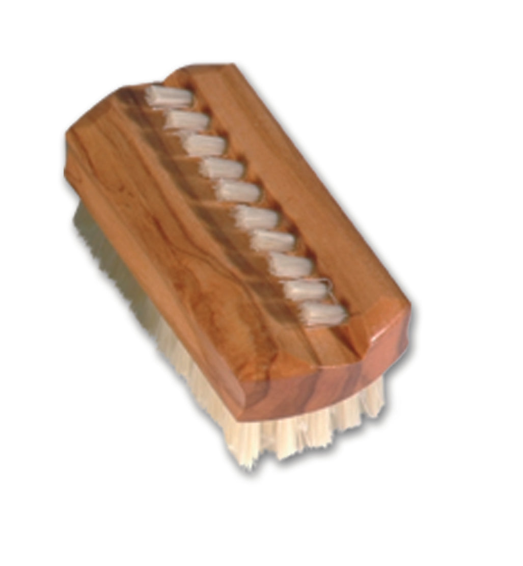 premium olive wood nail brush