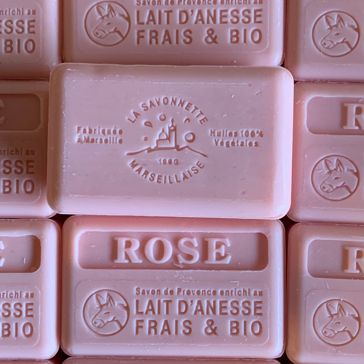 100g Organic Lait D'Anesse Rose French Soap Bar