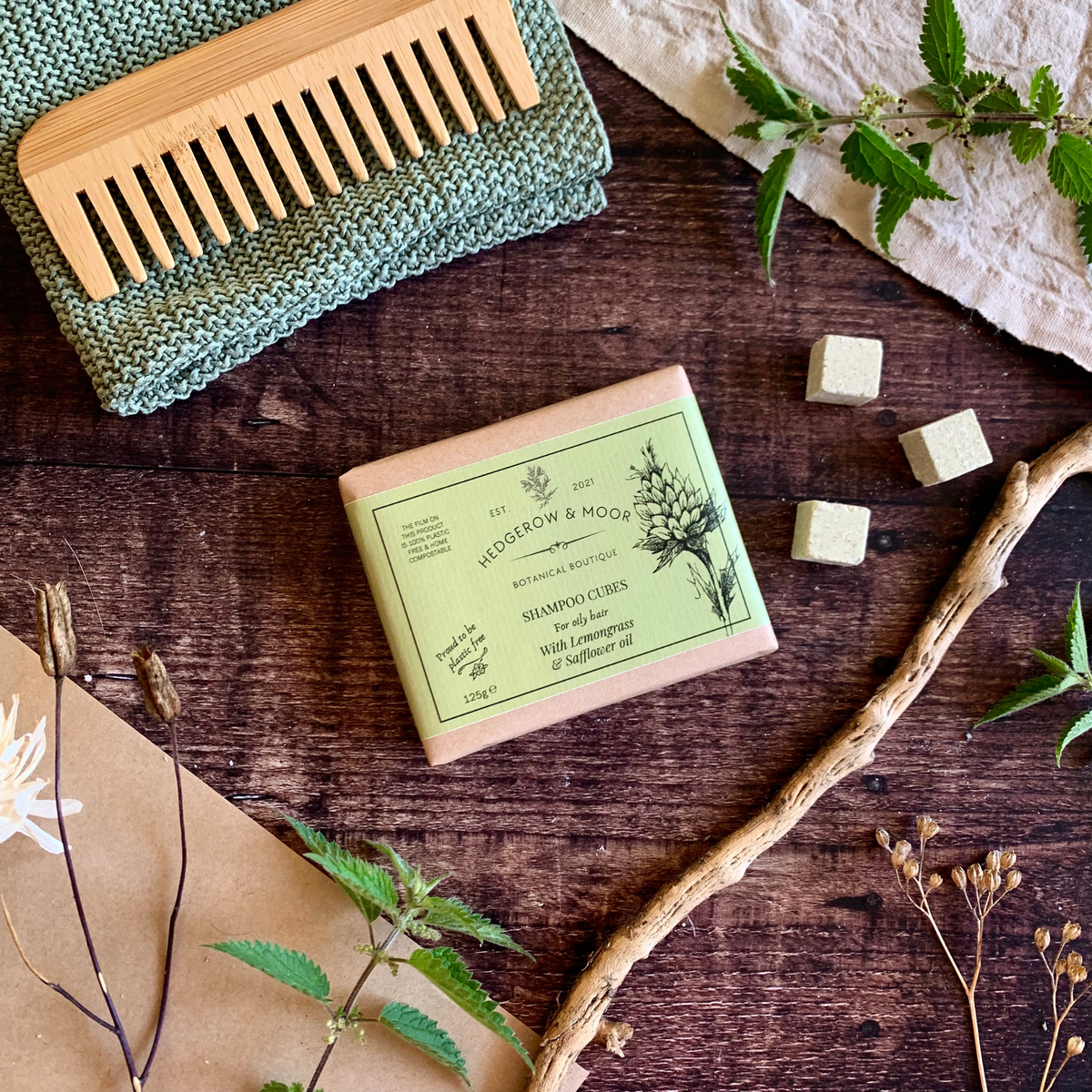 New Hedgerow & Moor - Shampoo Kubes Solid - for Oily Hair