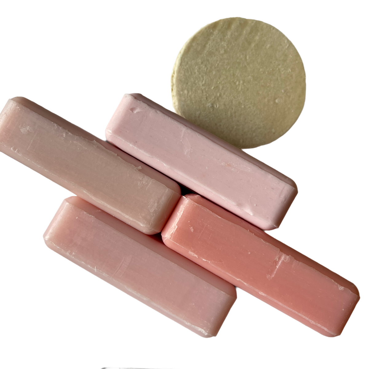 ladies pink soap and shampoo set