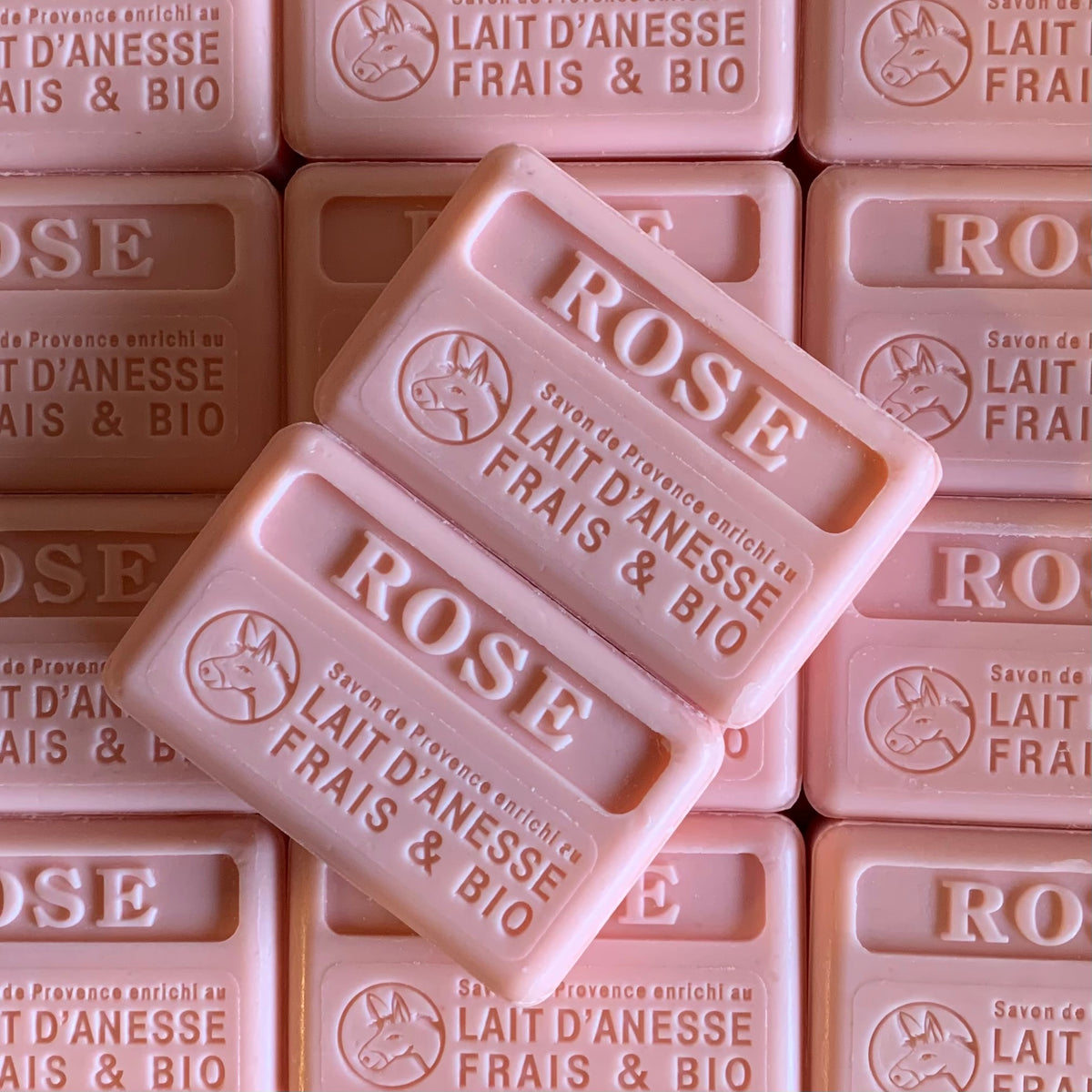 100g Organic Lait D'Anesse Rose French Soap Bar