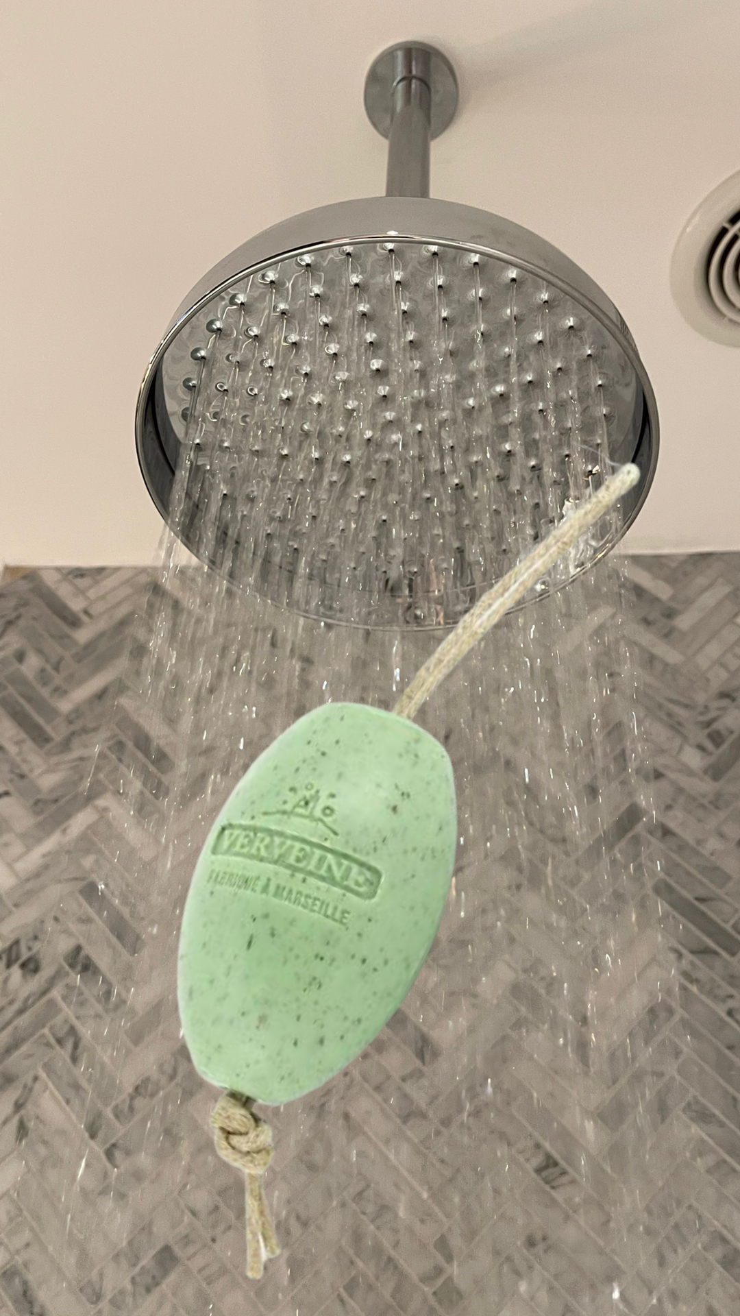 French Soap on a Rope & Rotating Wall Soap Verbena  Exfoliator 240g