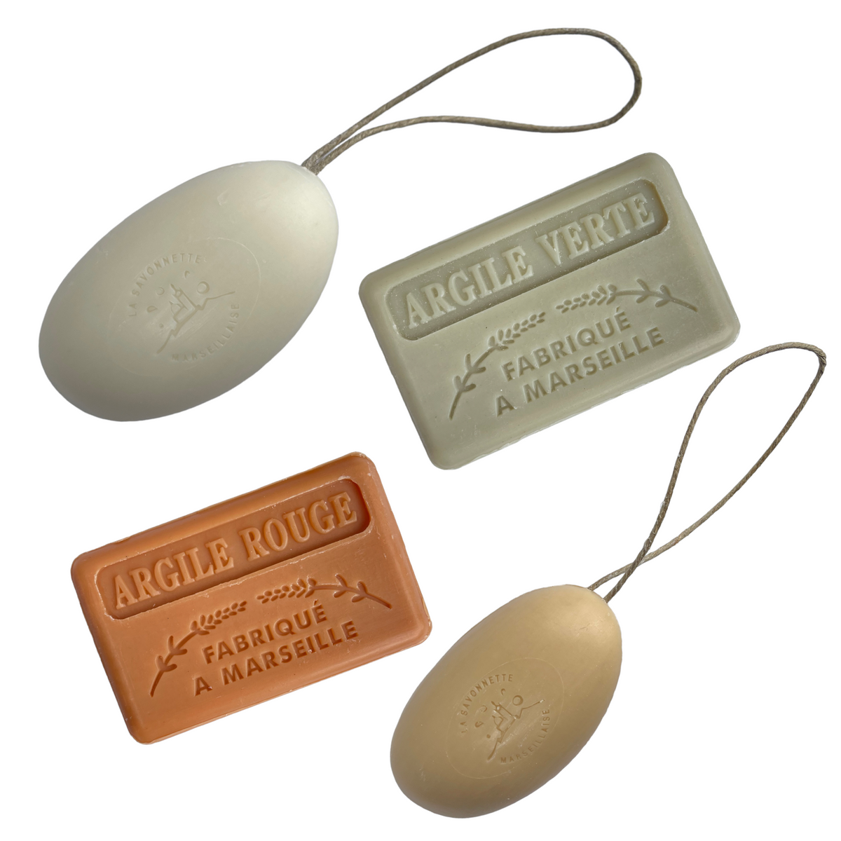Clay Soap Gift Set - 4 Detoxifying French Soaps for Oily Skin