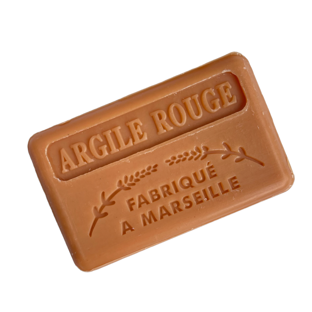 125G Savon De Marseille Argile Rouge ( Red Clay ) Soap Bar