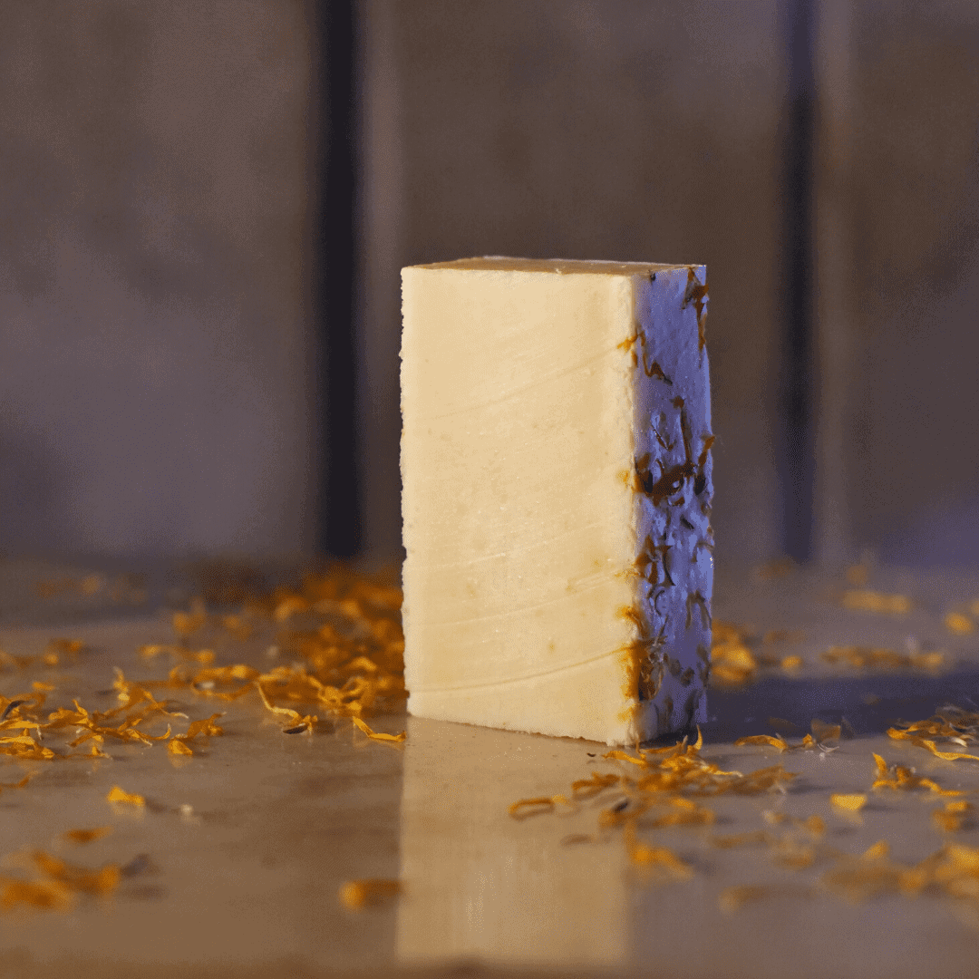 orange and calendula palm oil free soap