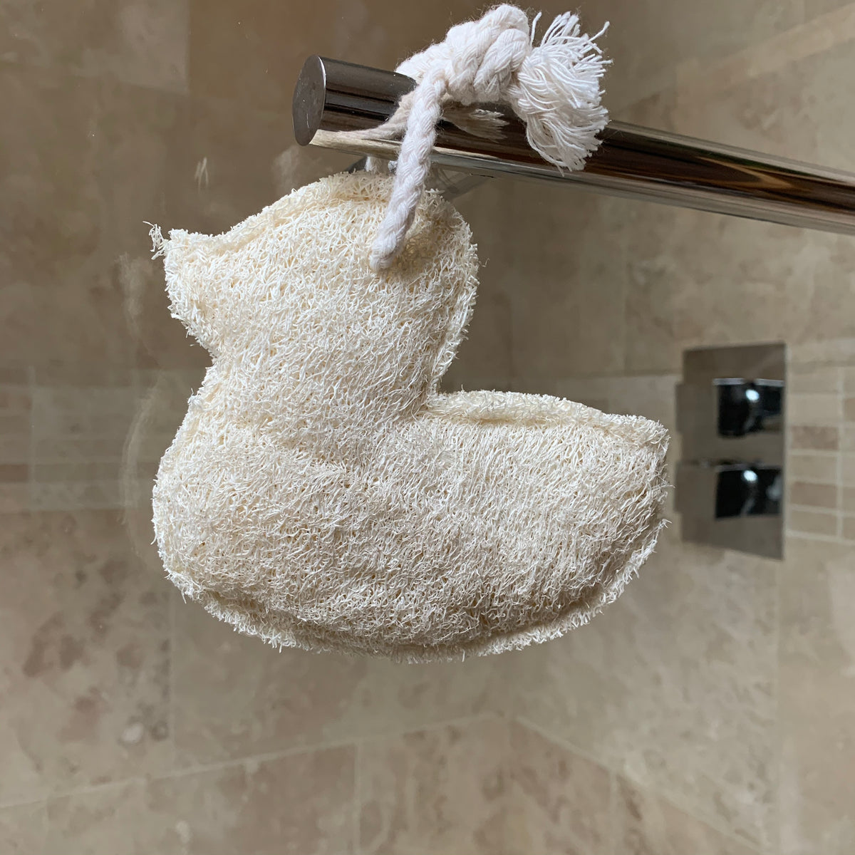 Loofah Duck  on a rope body scrub