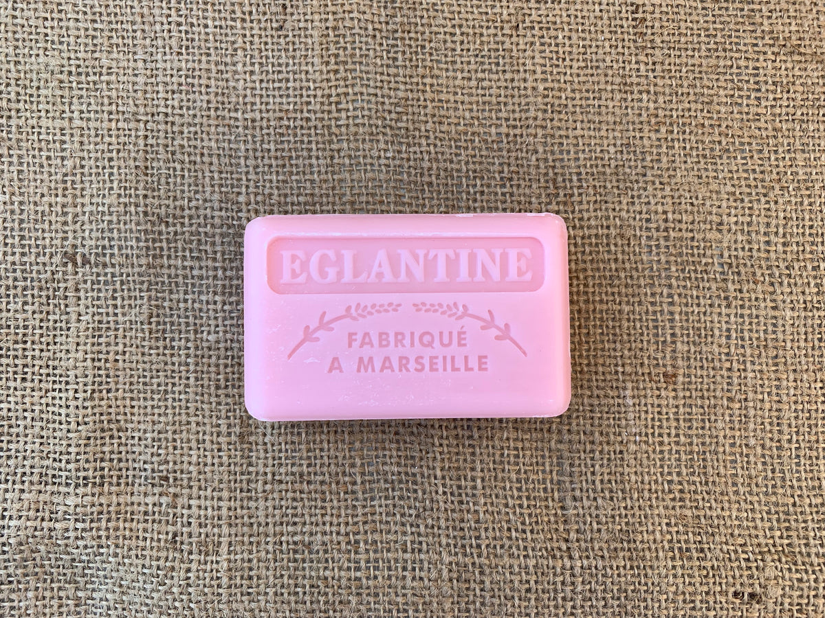 125G Savon De Marseille Eglantine ( Wild Rose ) French Soap Bar