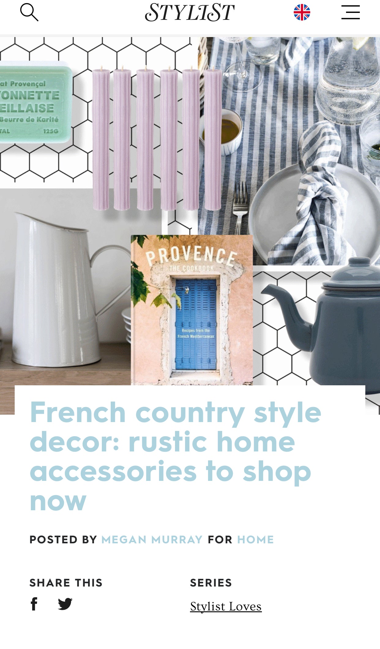 Stylist magazine french soap feature