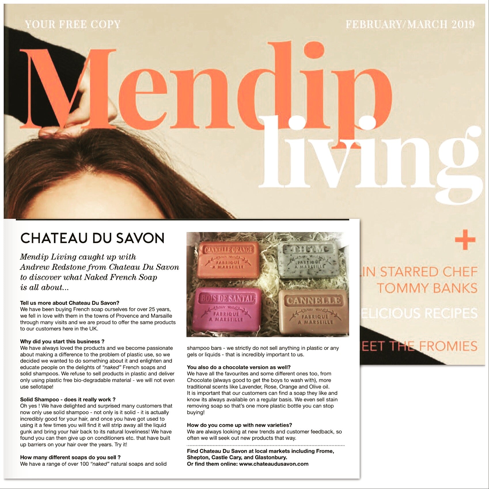 Mendip Living Magazine- French Soap feature