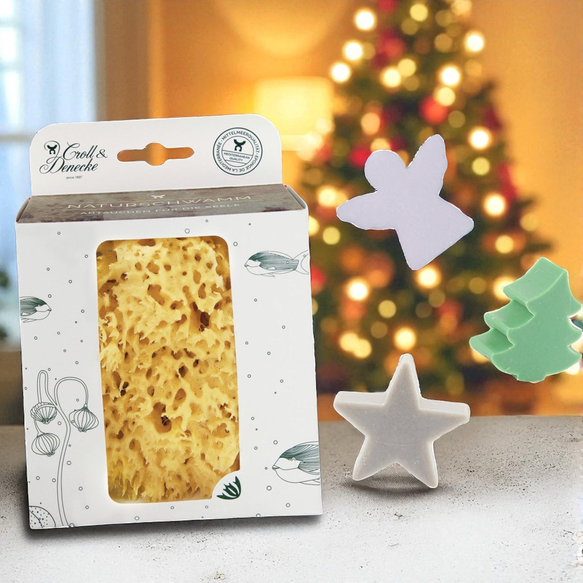 Sponge &amp; Christmas Soap Gift Set