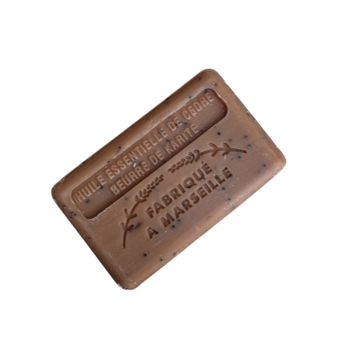 Cedar oil soap bar with red clay dual sided 