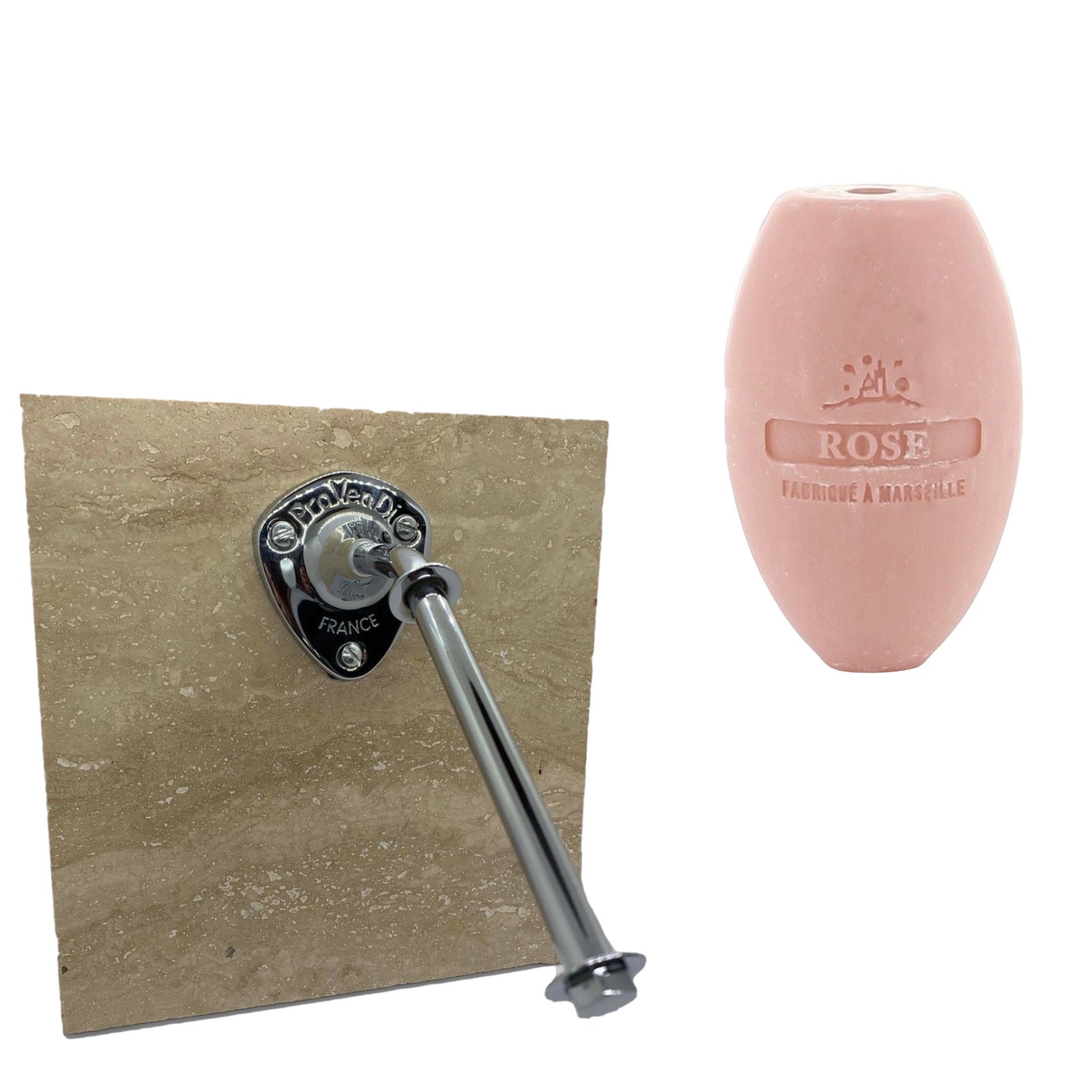 Provendi Chrome Soap holder and Rose