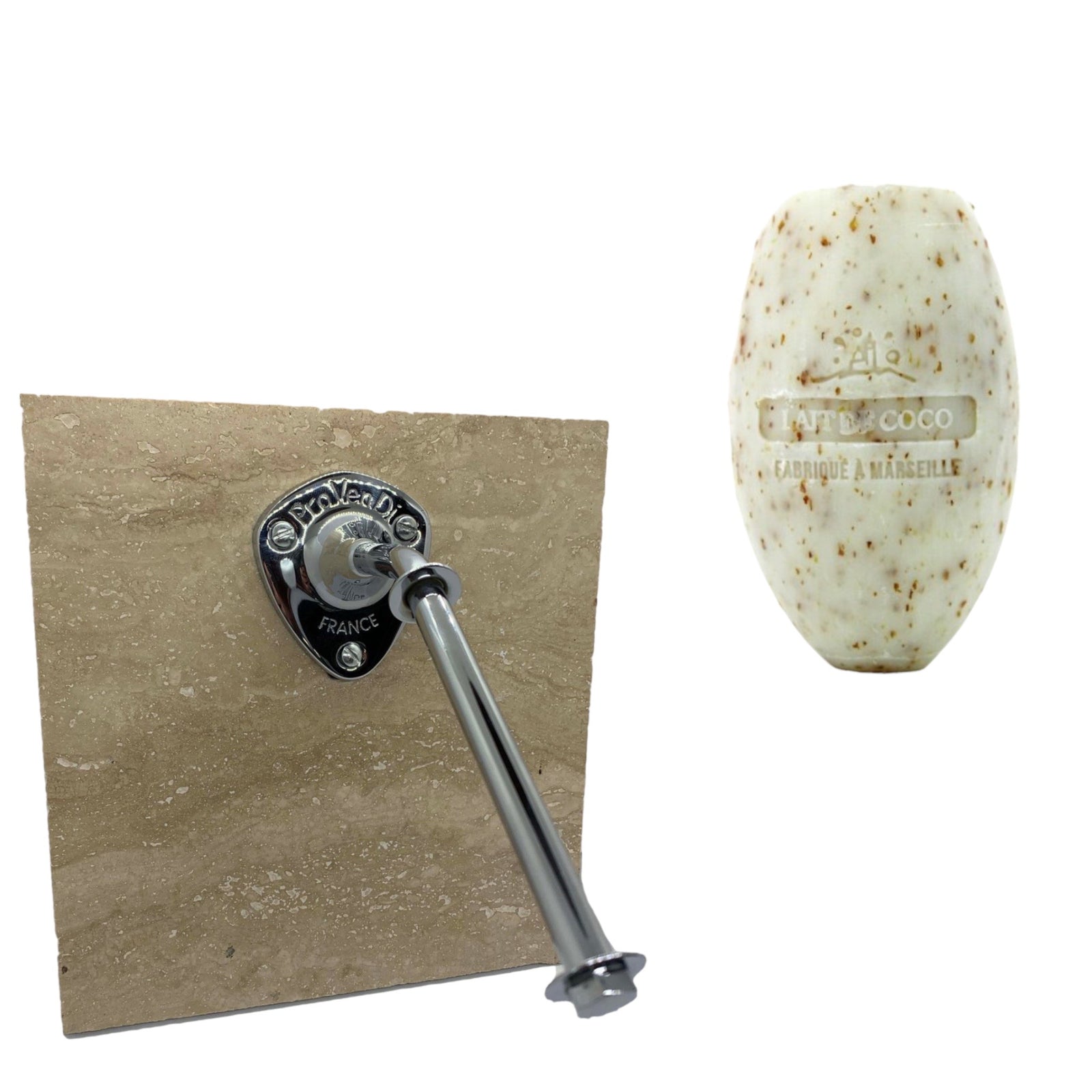 coconut exfoliating soap and holder