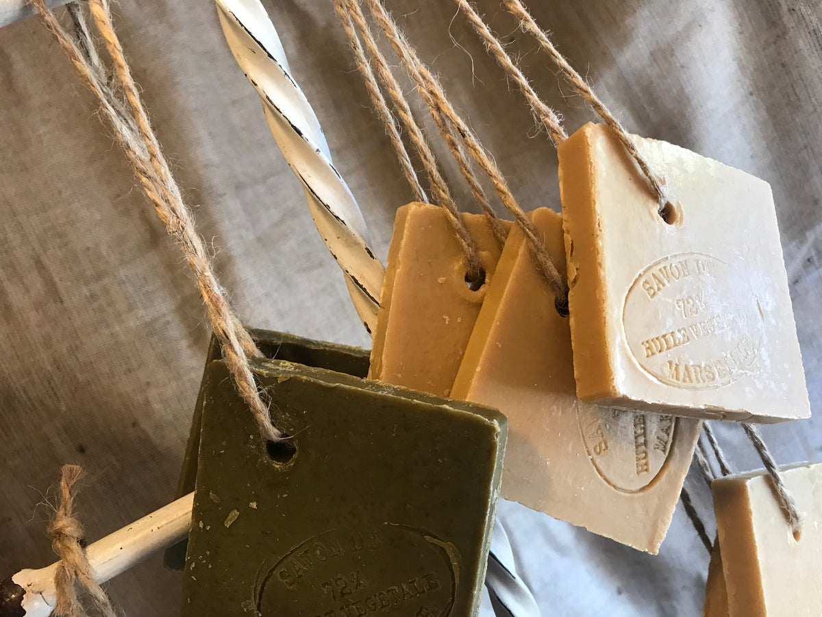 Savon De Marseille French Soap on a Rope &quot;Tranche&quot; Traditional Vegetable Oil 72%