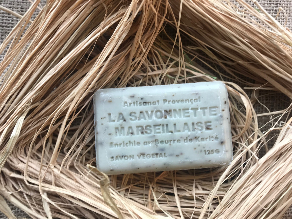 natural french rosemary soap exfoliator