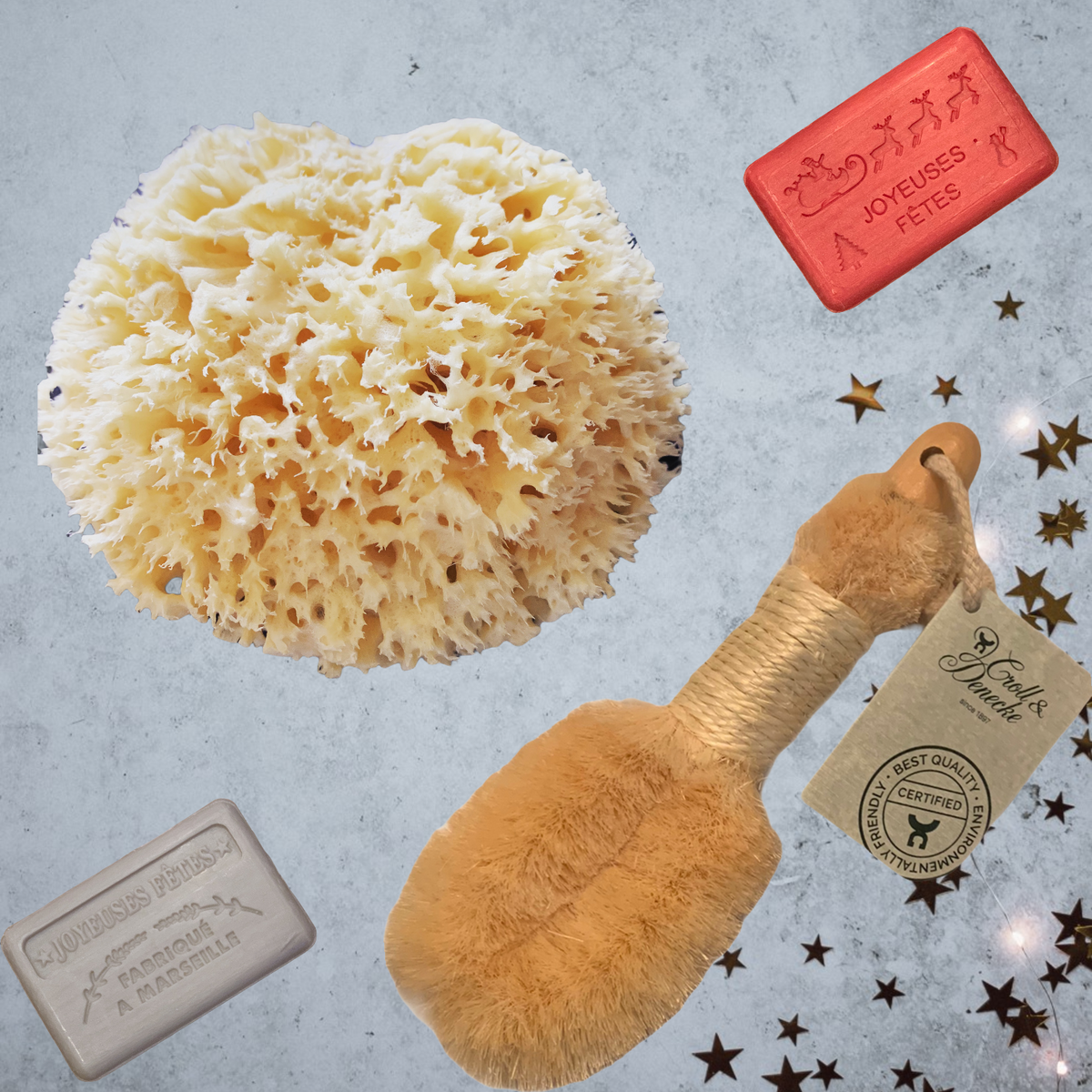 sponge soap body brush gift set