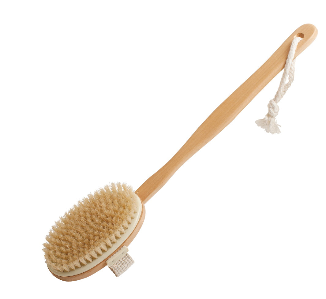 Luxury Long Straight Handle Bath Brush with detachable head