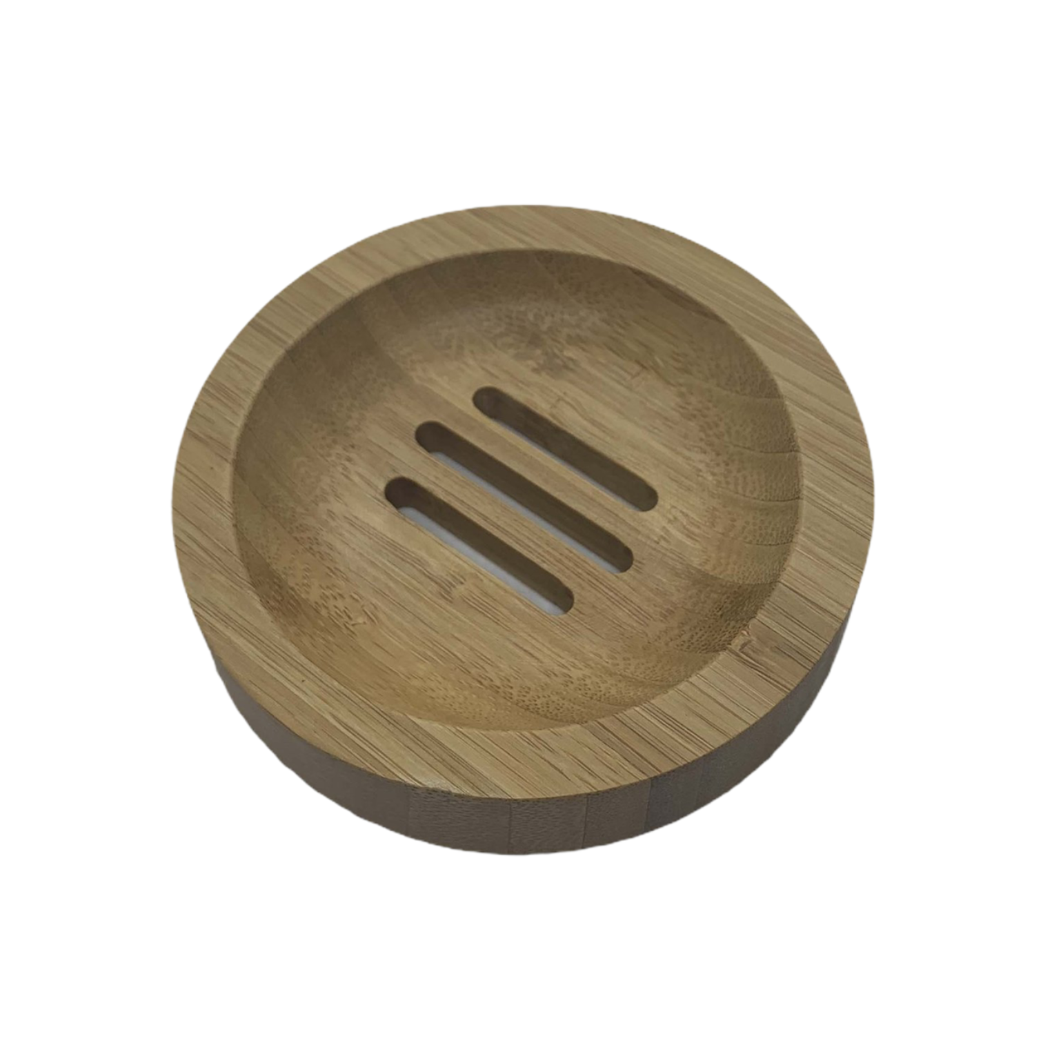 Premium round soap dish made from Bamboo Chateau du Savon Ltd
