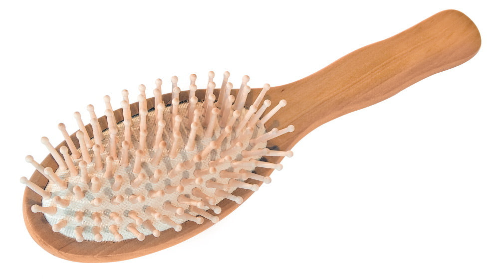 wooden biodegradable hair brush