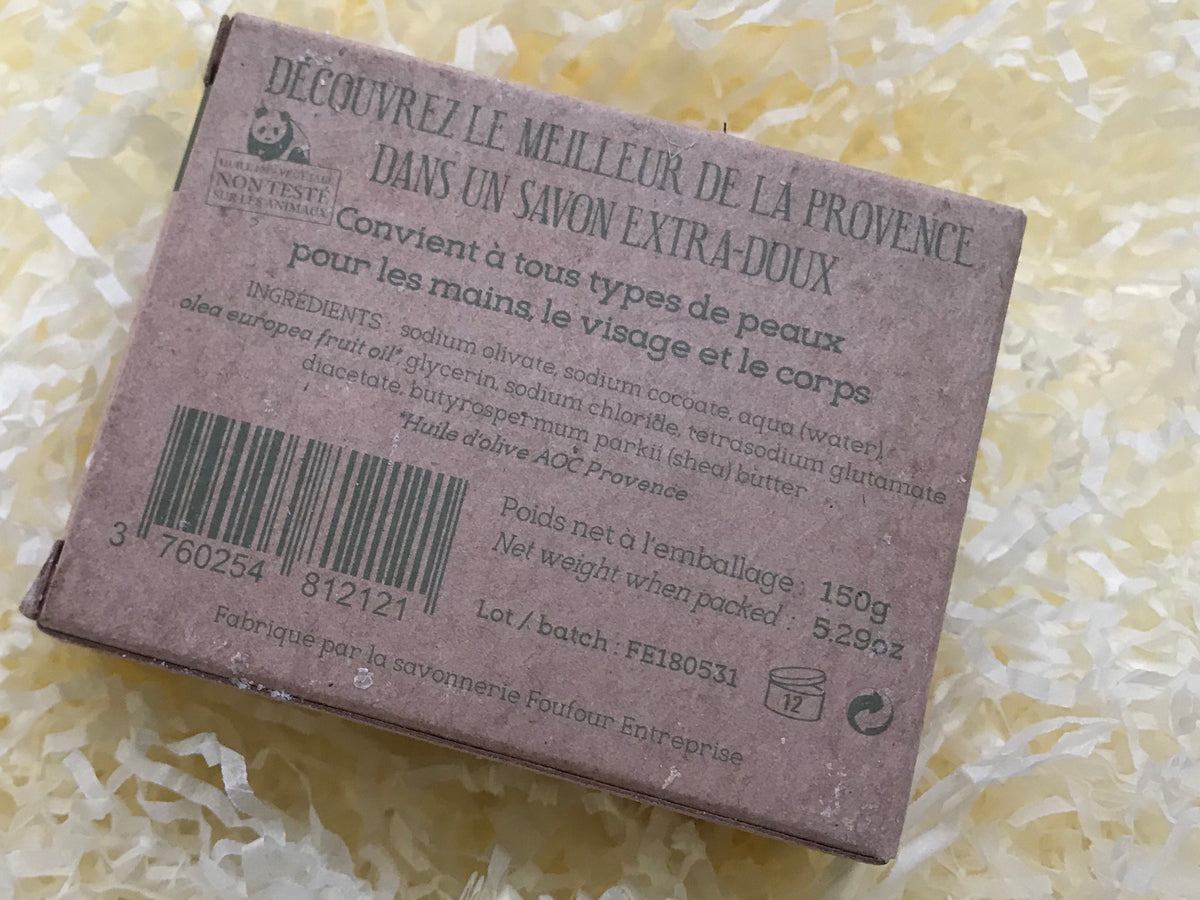 AOC Provence French Olive Oil Soap bar with Essential Oil 150g