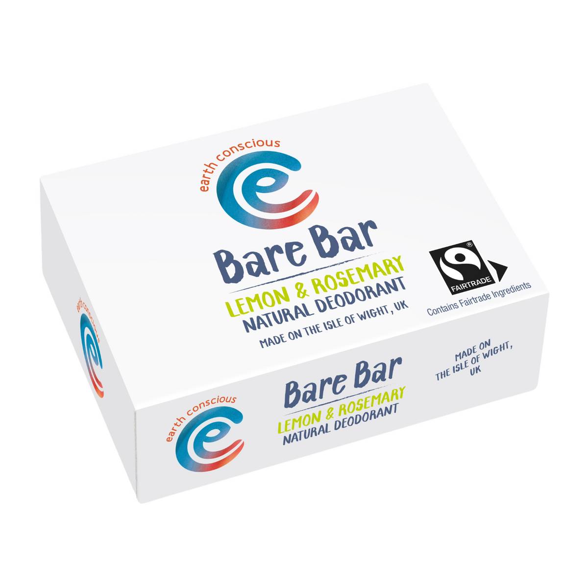 New Earth Conscious Solid Deodorant Lemon and Rosemary bare bar