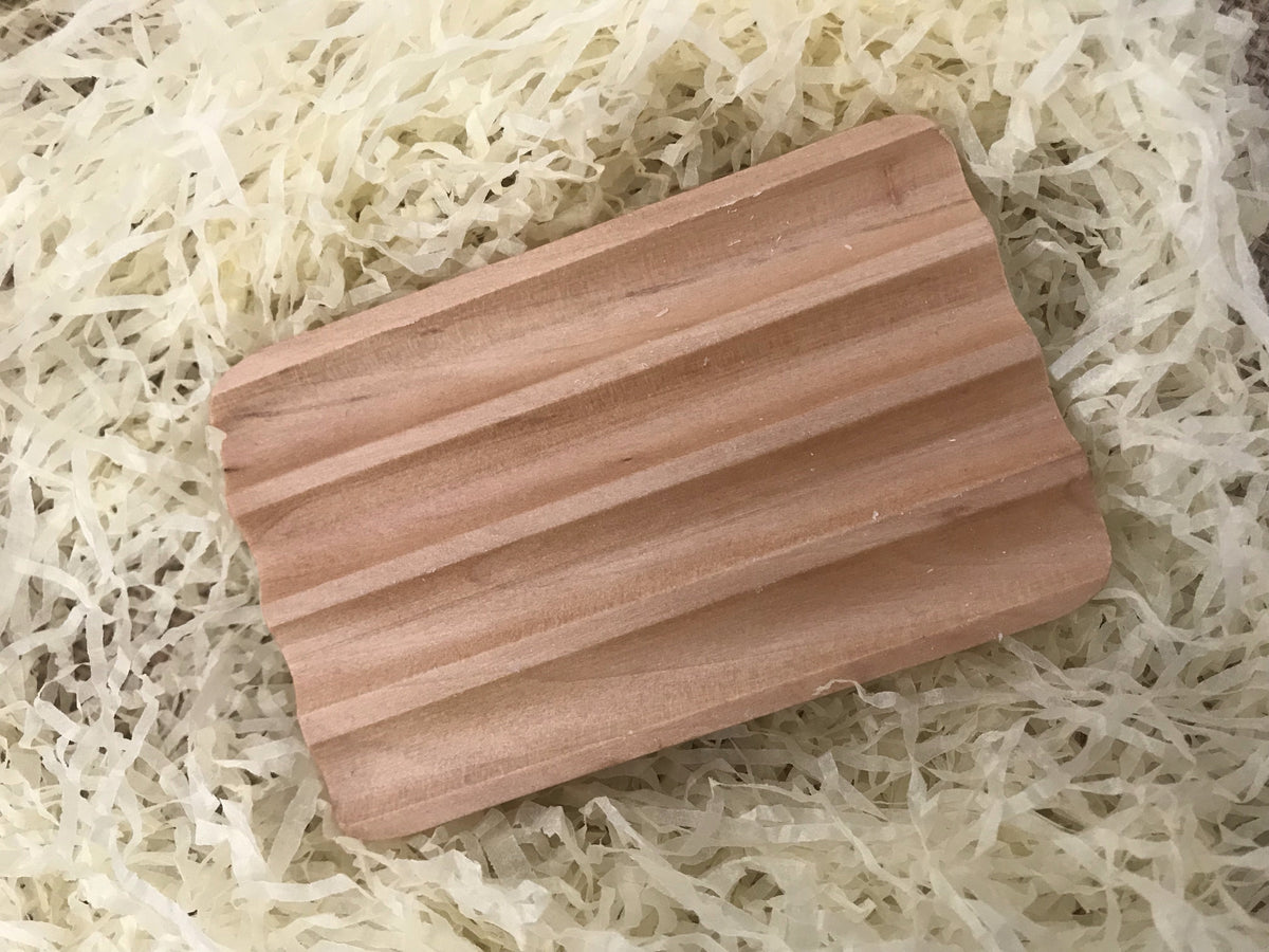 Grooved Wooden Soap dish from Indian Hemu wood