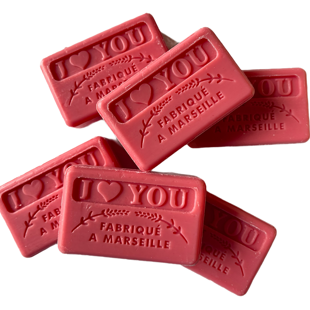i love you french guest soap mini