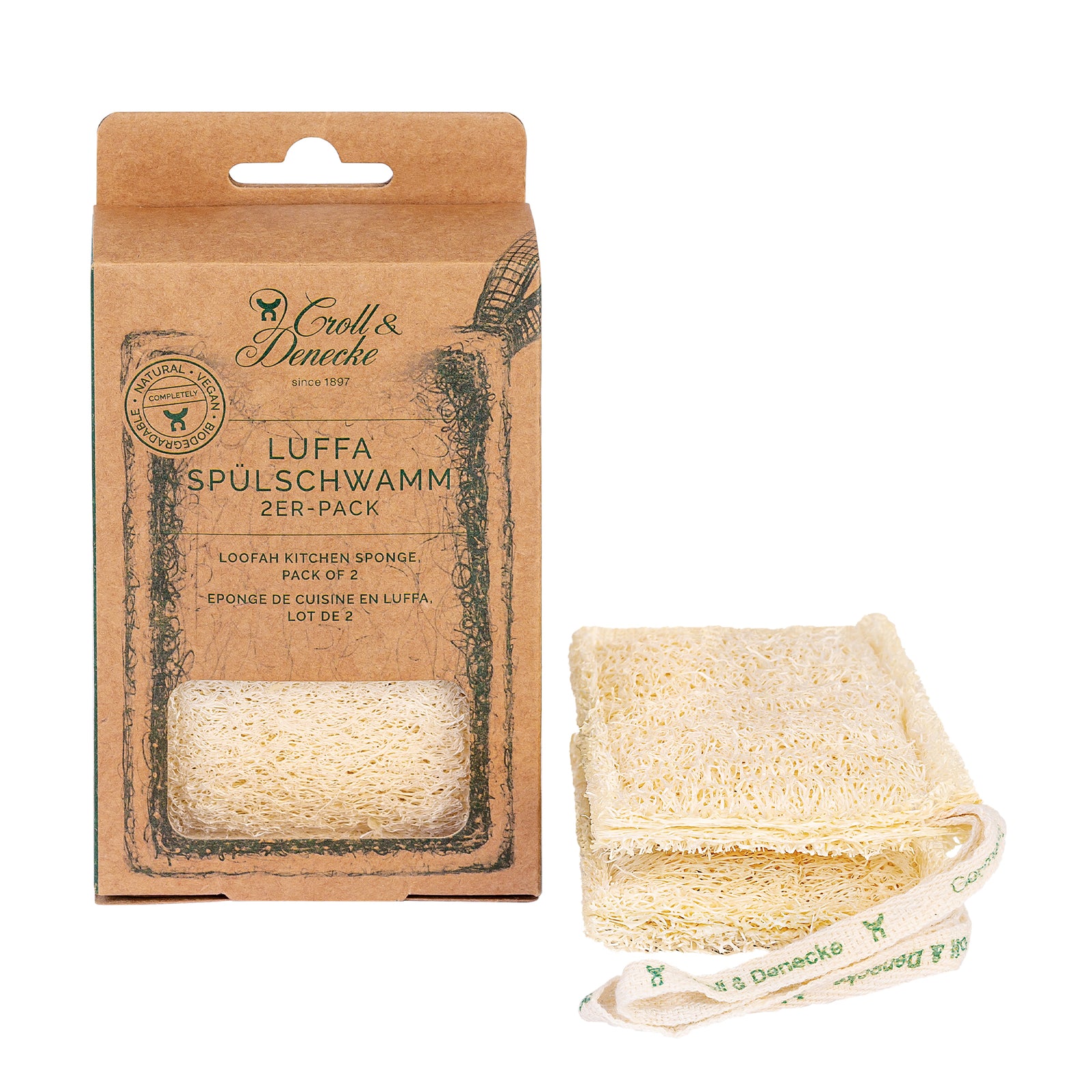 loofah scrubbers twin pack 