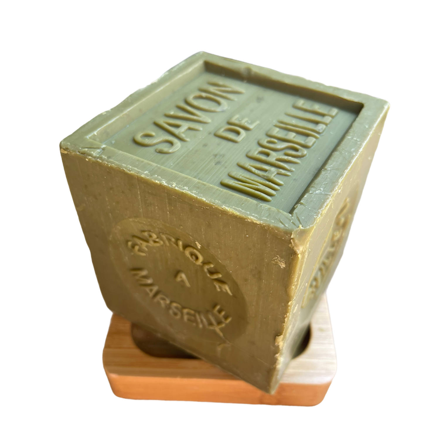 600g olive oil cube soap and bamboo dish