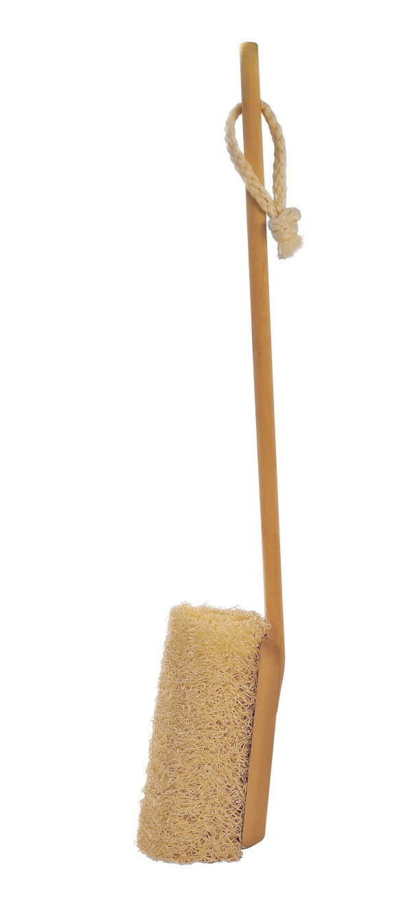 loofah long handle bath brush