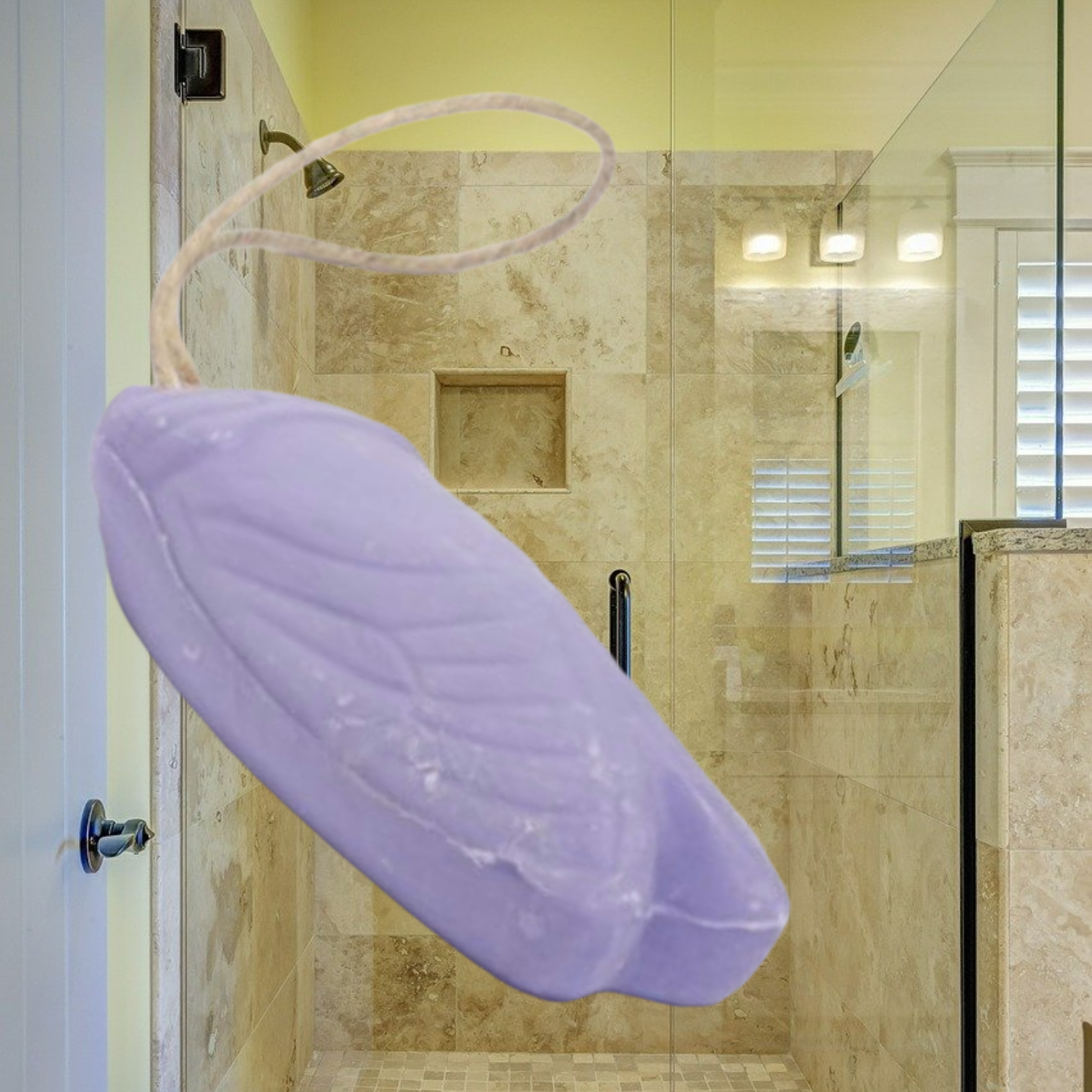 lavender soap on a rope 