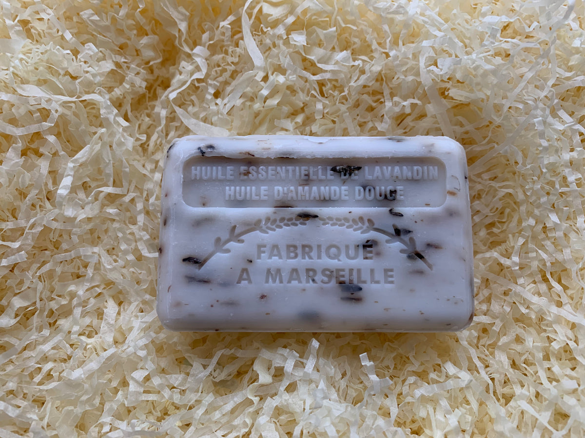 French Savon De Marseille Lavender Tandem Exfoliator Bar 125g
