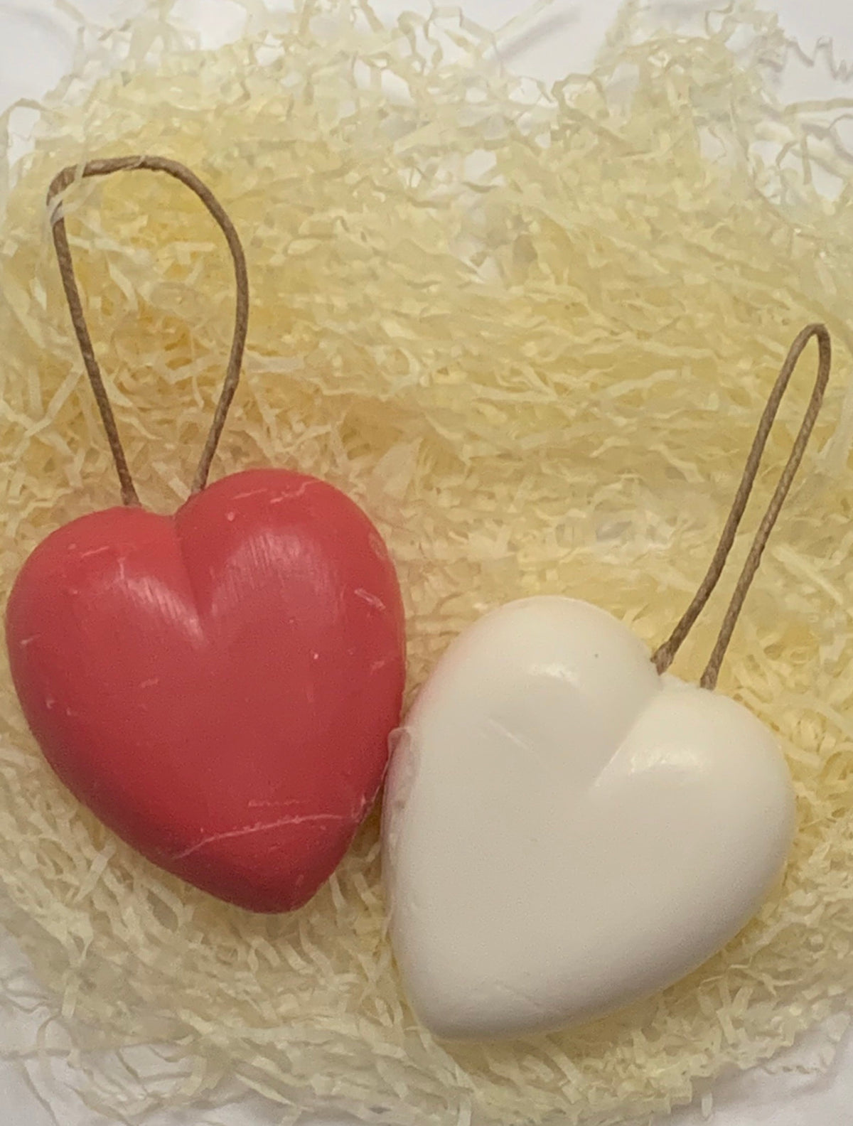 Red French Soap on a rope  Heart