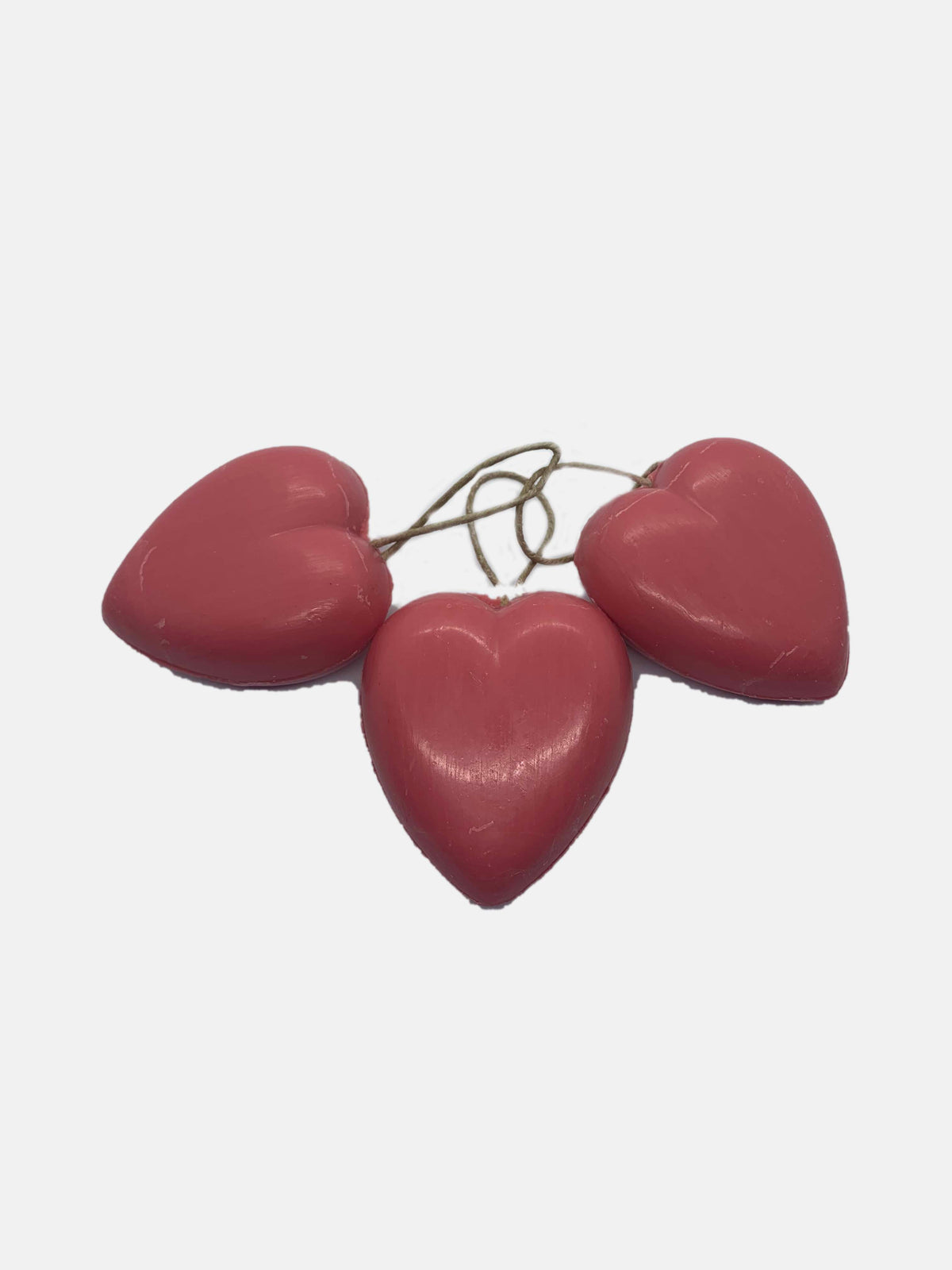 red heart soap on a rope valentines