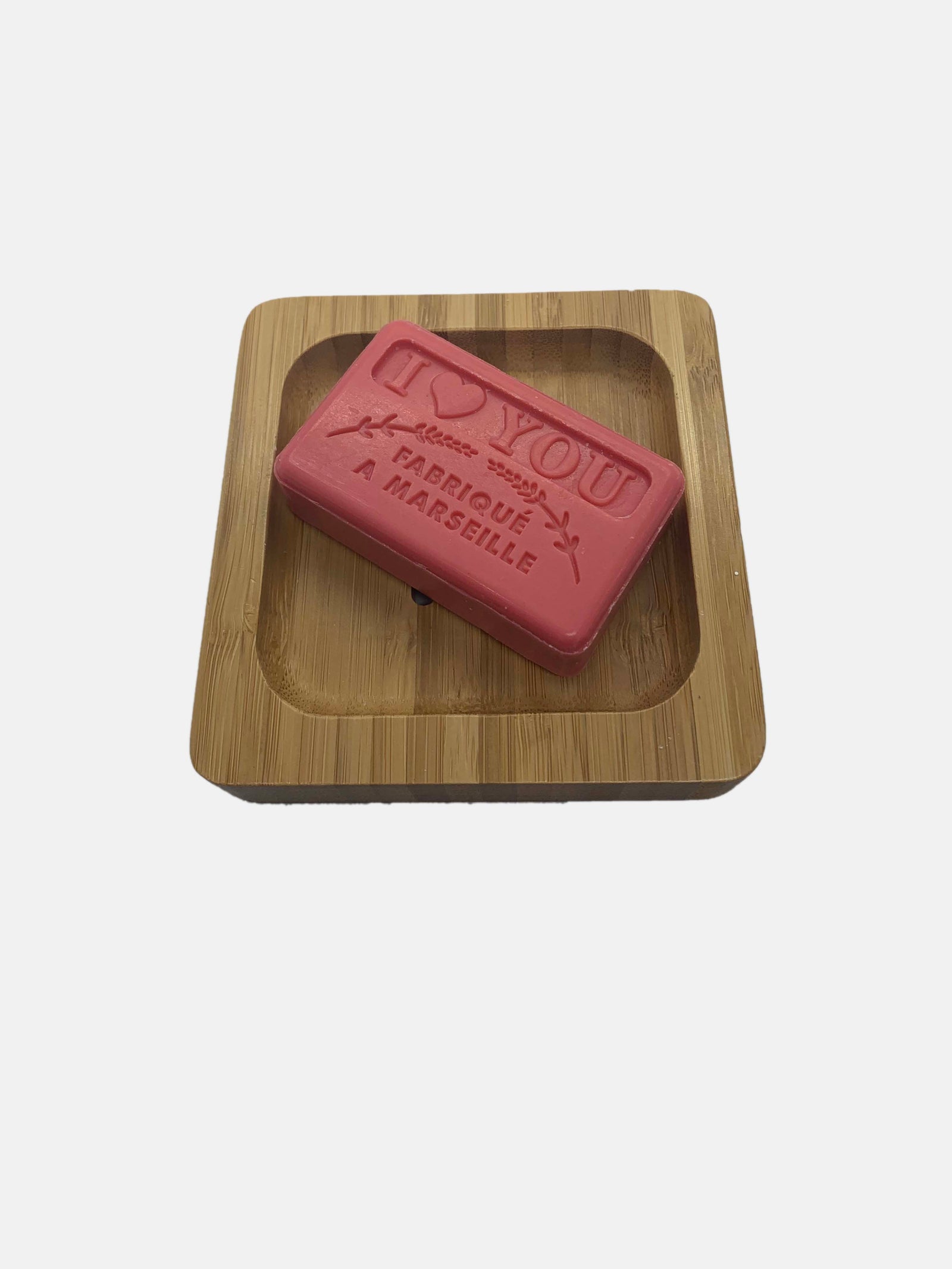 premium square soap dish with I love you soap valentines gift set